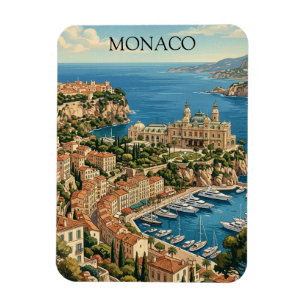 Vintage Monaco French Riviera Casino View Magnet
