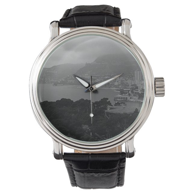 Vintage Monaco Monte-Carlo coast view Watch (Front)