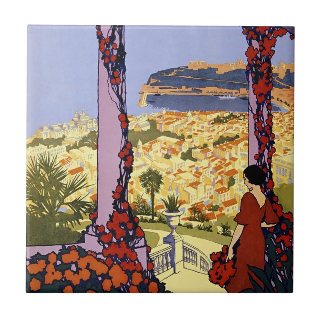 Vintage Monaco Monte Carlo Travel Tile (Front)