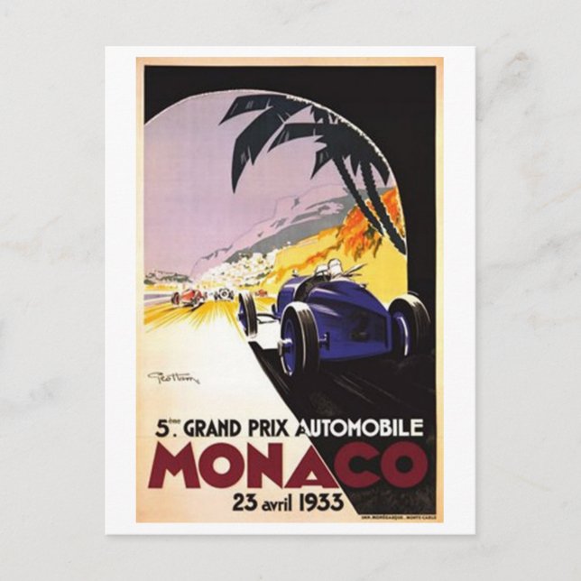 Vintage Monaco - Postcard (Front)