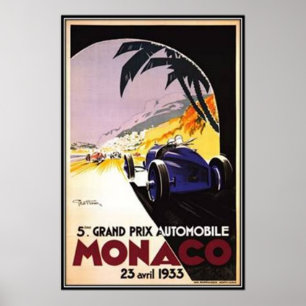 Vintage Monaco - Poster