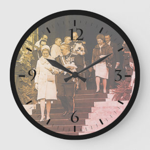 Vintage Monaco Prince Albert and Princess Grace La Large Clock