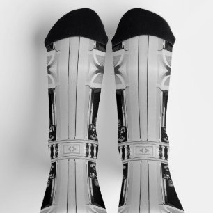 Vintage Monaco princely family in palace balcony Socks