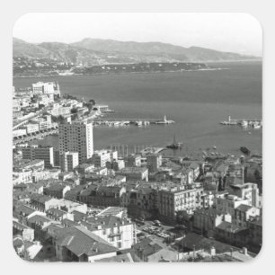 Vintage Monaco Principality Monte Carlo port 1970 Square Sticker