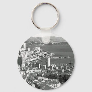 Vintage Monaco Principality Monte Carlo port Jigsa Key Ring
