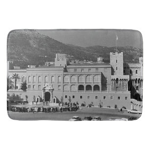 Vintage Monaco Principality square palace Bath Mat