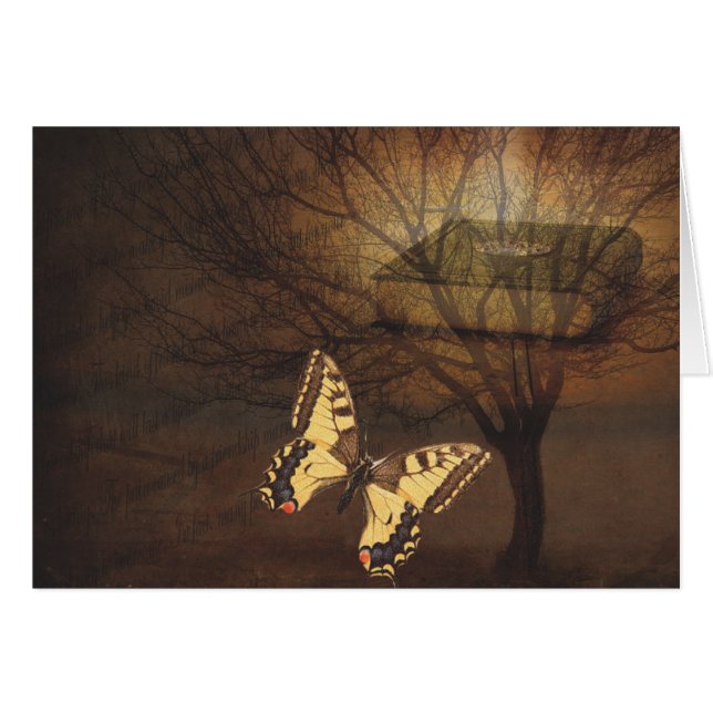 Vintage Monarch Butterfly with Tree and Book (Front Horizontal)