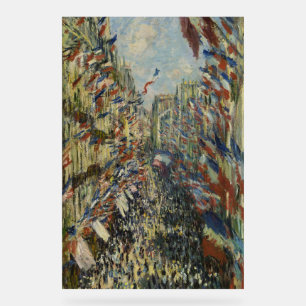 Vintage Monet French Flag Paris Street Art Acrylic Sign