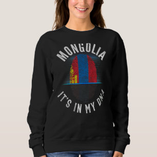 Vintage Mongolia Flag It Is In My Dna Mongolian Sweatshirt