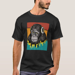 Vintage Monkey Headphone T-Shirt