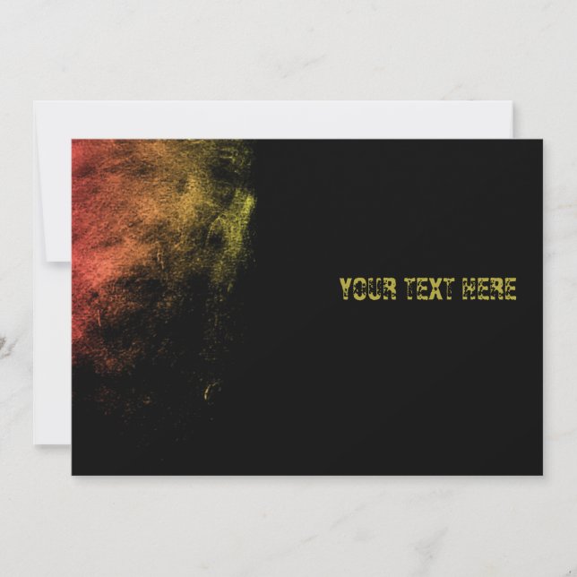 Vintage Monochrome Grunge Smudge Art Invitation (Front)