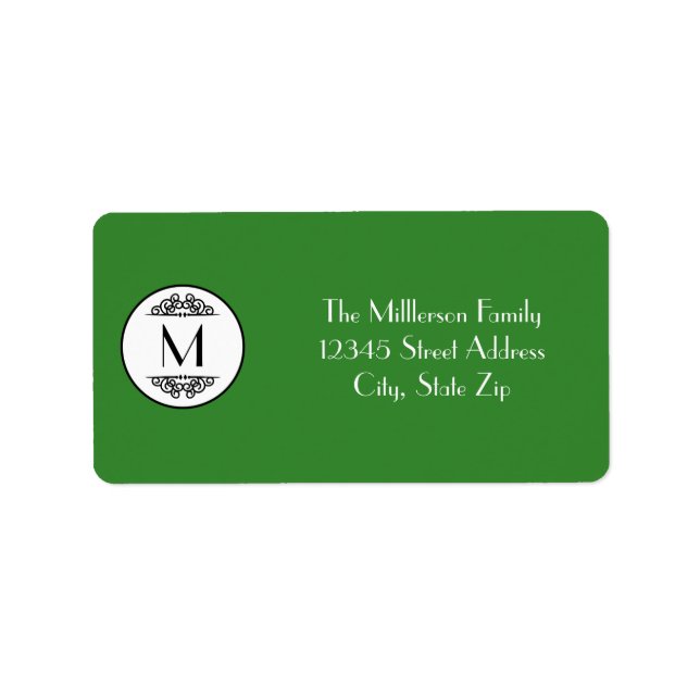 Vintage Monogram - Address Label (Front)