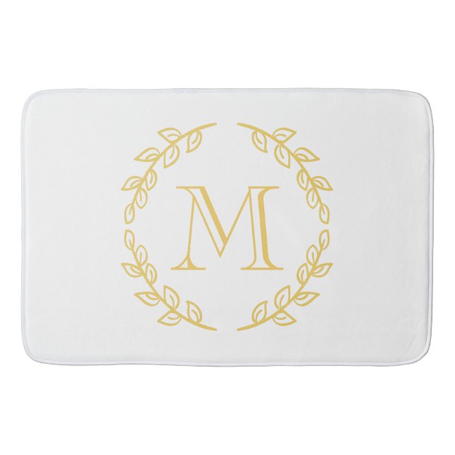 Vintage Monogram Bath Mat (Front)