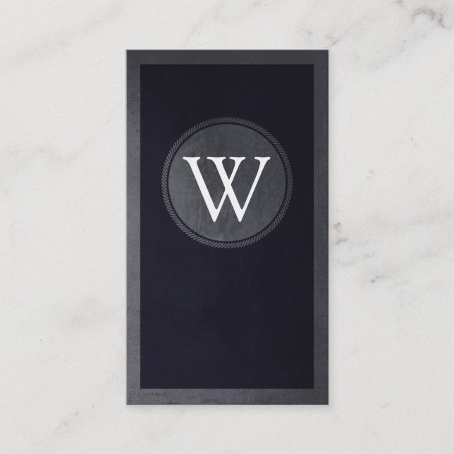 Vintage Monogram Business Card (Front)