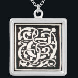 Vintage Monogram C Art Nouveau Letter Silver Plated Necklace<br><div class="desc">Art nouveau Letters - Monograms From the Arts & Crafts Movement
This letter C is a rugged monogram C surrounded by a hand-drawn vine pattern,  first published in 1901 in the arts and crafts movement in the style of art nouveau pattern.</div>