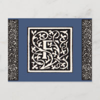 Vintage Monogram F Art Nouveau Letter
