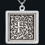 Vintage Monogram F Art Nouveau Letter Silver Plated Necklace<br><div class="desc">Art nouveau Letters - Monograms from the Arts & Crafts Movement This letter F is a lovely rugged monogram created in 1901, and published in a set of books. The monogram F is surrounded by a wonderful hand-drawn vine pattern, very much in the style of the art nouveau patterns in...</div>