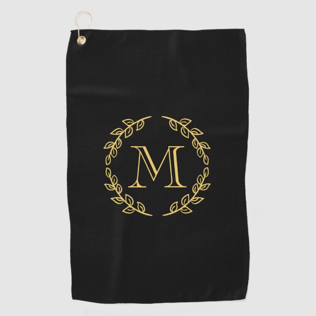 Vintage Monogram Golf Towel (Front)