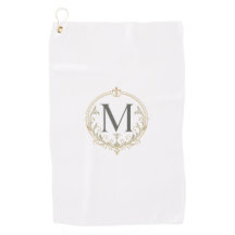vintage monogram golf towel