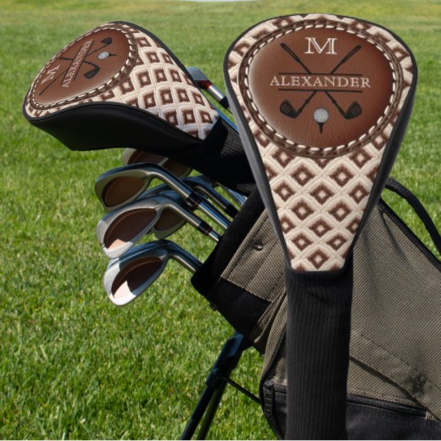 Vintage Monogram Initial Name Golf Head Cover (Creator Uploaded)