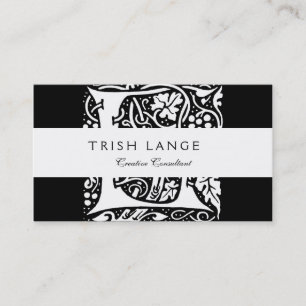 Vintage Monogram L Art Nouveau Business Card