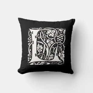 Vintage Monogram L Art Nouveau Cushion