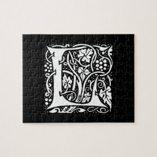Vintage Monogram L Art Nouveau  Jigsaw Puzzle