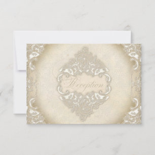 Vintage Monogram Lace Baroque Etching Swirl Formal Invitation