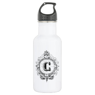 Vintage monogram letter C 532 Ml Water Bottle