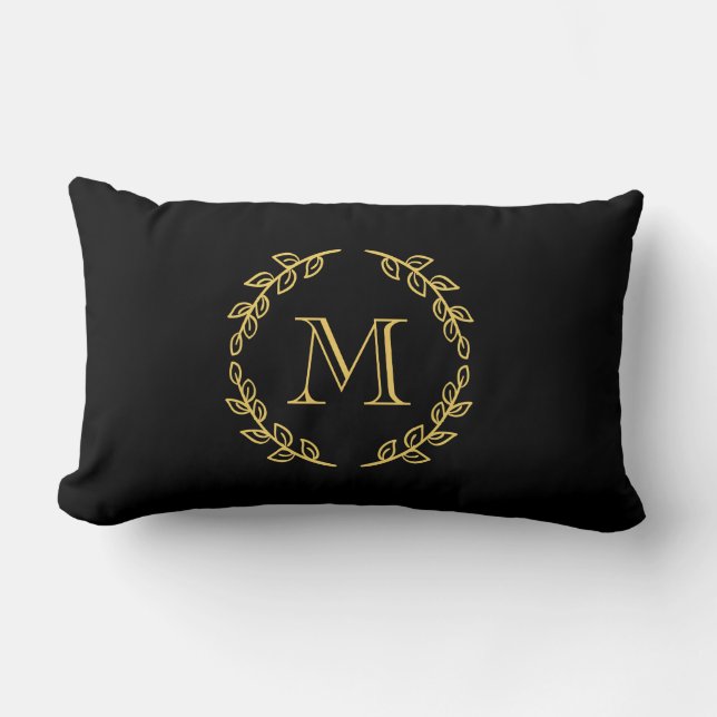 Vintage Monogram Lumbar Cushion (Front)