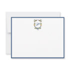 Vintage Monogram Personalised Flat Note Card