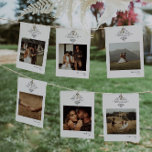 Vintage Monogram Photo | Table Number Card<br><div class="desc">Featuring your own photos - think engagment photos, childhood photos, relationship photos. These table number cards are a unique way to showcase your favourite photos. Table numbers enhance the look of your tablescape and put the finishing touch on your special day. Personalised text printing of the names or numbers of...</div>