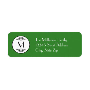 Vintage Monogram - Return Address Label