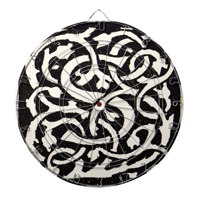 Vintage Monogram S Art Nouveau Letter Dartboard (Front)