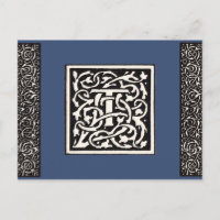 Vintage Monogram T Art Nouveau Letter