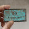 Vintage Monogram Turquoise Copper Metal Frame