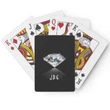 Vintage Monogrammed  Cool Solitaire Diamond Black