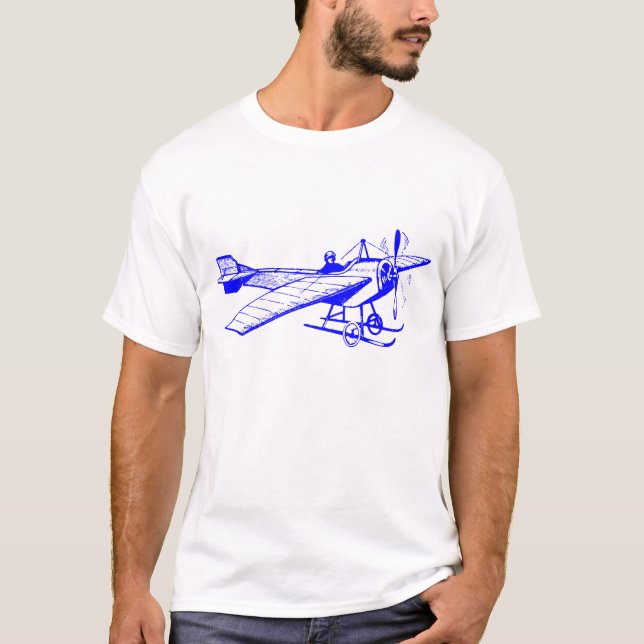 Vintage Monoplane - Blue T-Shirt (Front)