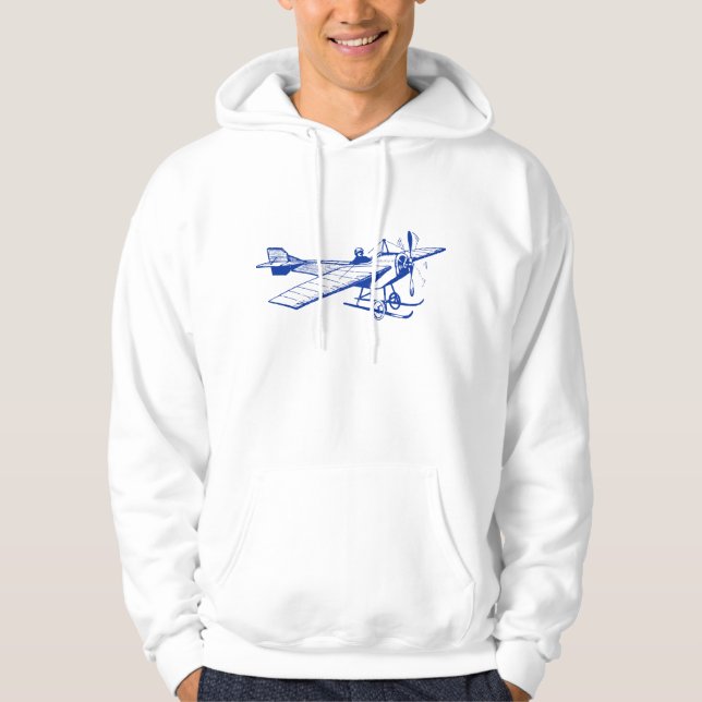 Vintage Monoplane - Navy Blue Hoodie (Front)