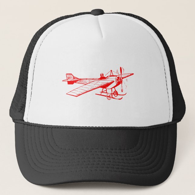 Vintage Monoplane - Red Trucker Hat (Front)