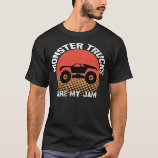 Vintage Monster Truck are My Jam funny Truck Boys  T-Shirt
