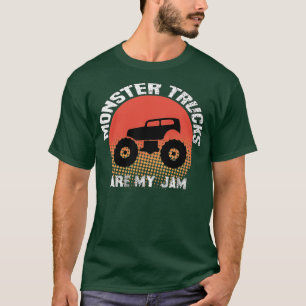 Vintage Monster Truck are My Jam funny Truck Boys  T-Shirt