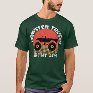 Vintage Monster Truck are My Jam funny Truck Boys  T-Shirt