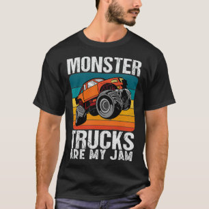 Vintage Monster Truck Are My Jam Retro Sunset Cool T-Shirt