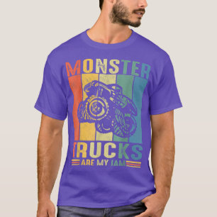 Vintage Monster Truck Are My Jam Retro Sunset Cool T-Shirt