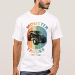 Vintage Monster Truck Are My Jam Retro Sunset Men  T-Shirt<br><div class="desc">Vintage Monster Truck Are My Jam Retro Sunset Cool Gift Tee Men T-shirt Classic Collection.</div>