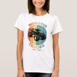 Vintage Monster Truck Are My Jam Retro Women T-Shi T-Shirt<br><div class="desc">Vintage Monster Truck Are My Jam Retro Sunset Cool Gift Tee Women T-shirt Classic Collection.</div>