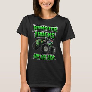 Vintage Monster Truck Are My Jam Truck Boys Birthd T-Shirt