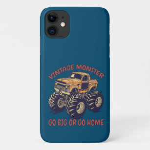 Vintage Monster Truck, Go Big Or Go Home Case-Mate iPhone Case