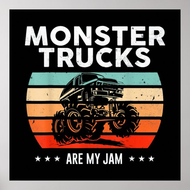 Vintage Monster Truck Poster (Front)